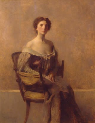 Thomas Dewing Woman in Purple and Green